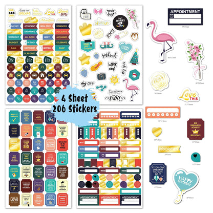 Budget Themed Plan Stickers Pay Creative Bronzing